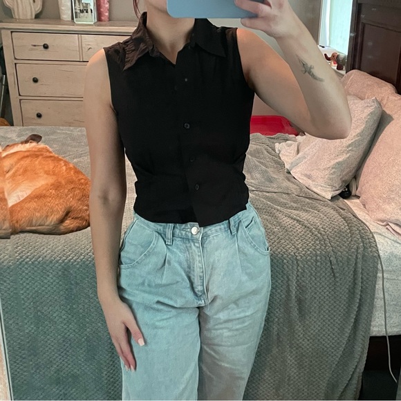 NWT Fashion Nova Back Short Sleeve Button down Top - Picture 4 of 10